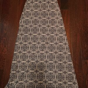 Robert Louis Black and White Patterned Maxi Skirt